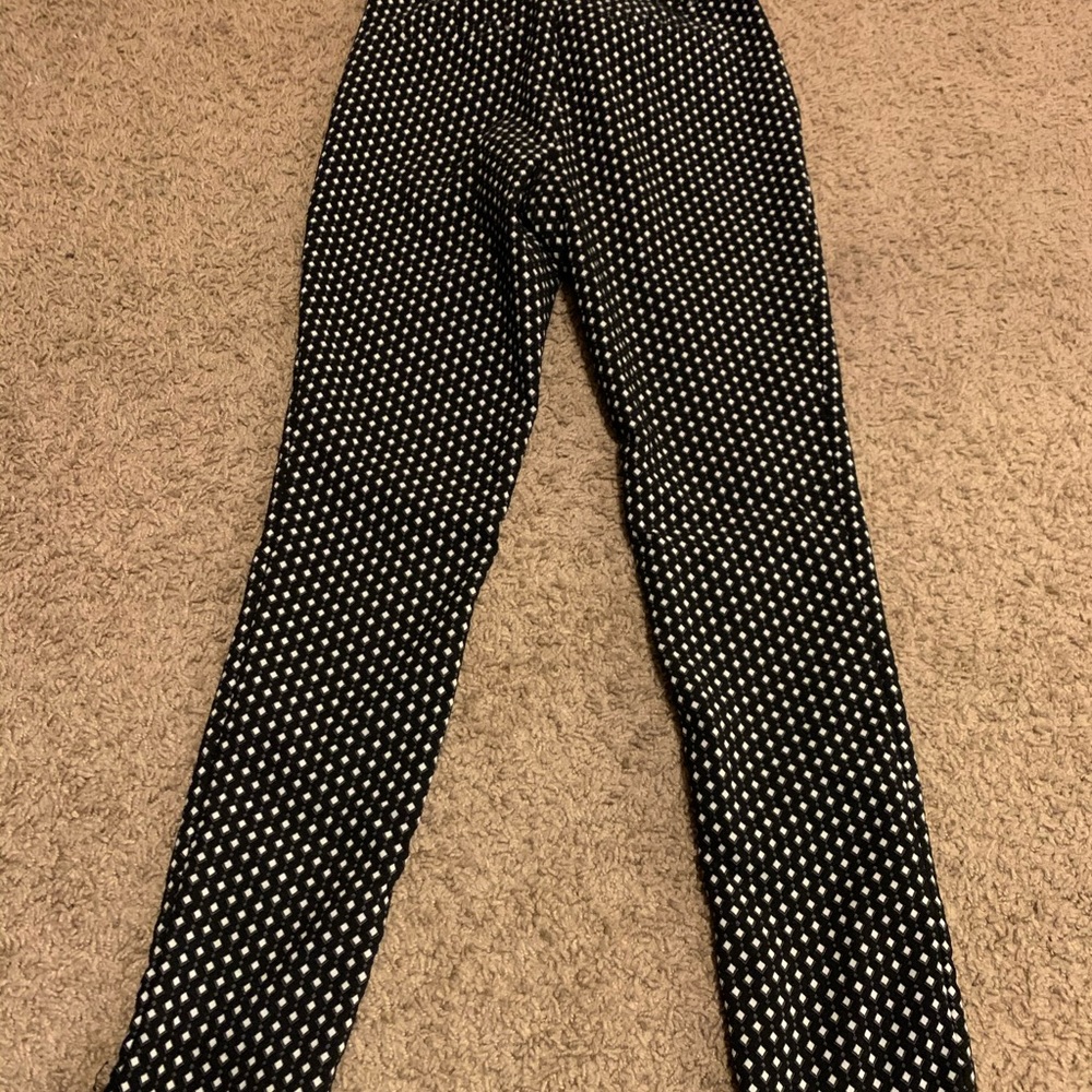 polka dot squares office pants